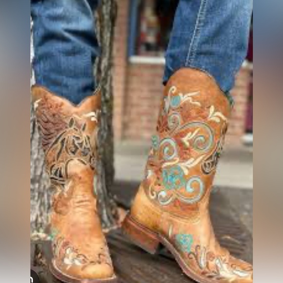*NEW* Corral Australia Brown Embroidered Cowboy Boots - Picture 2 of 15